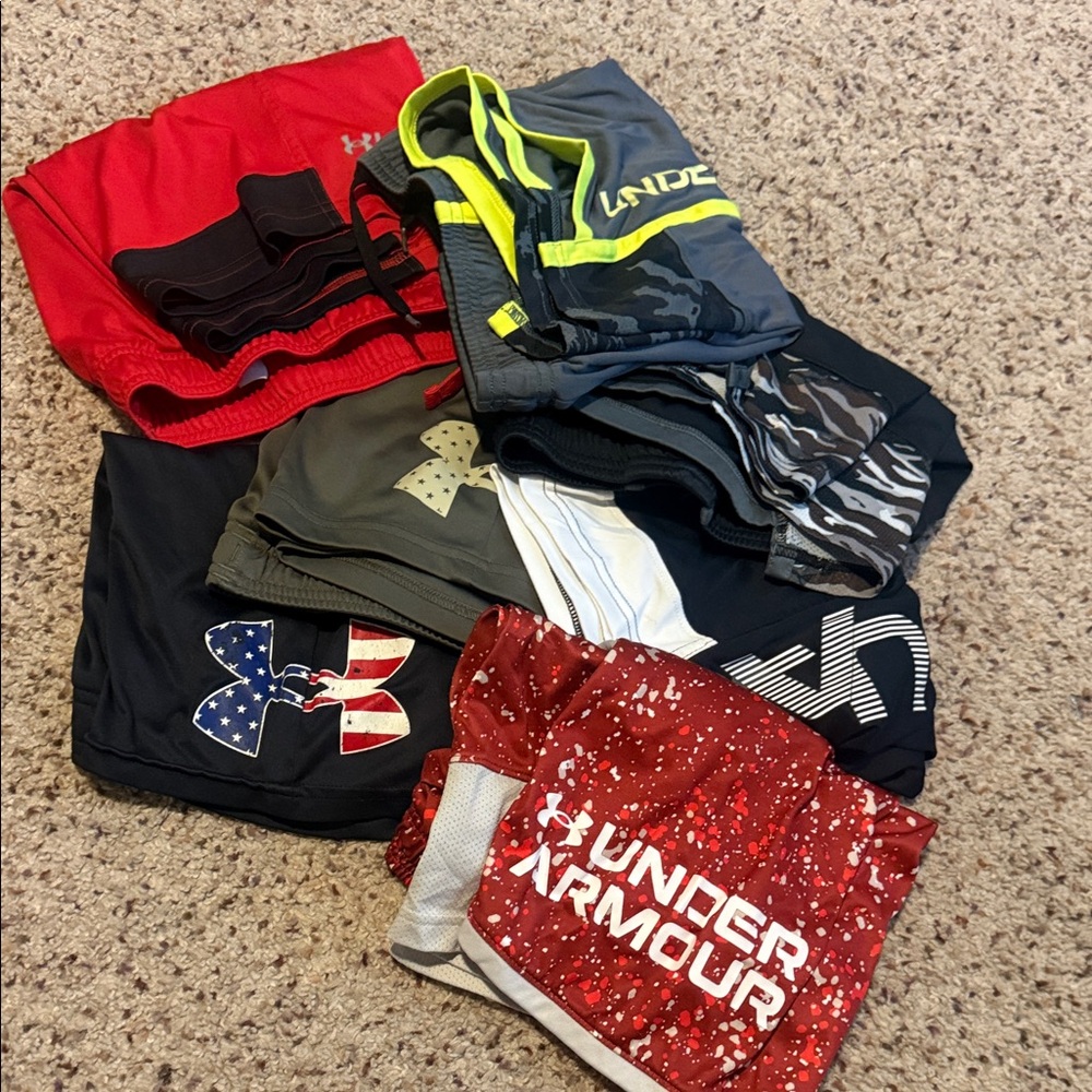 Under Armour Shorts Collection in Red, Black, and Gray (7 total)